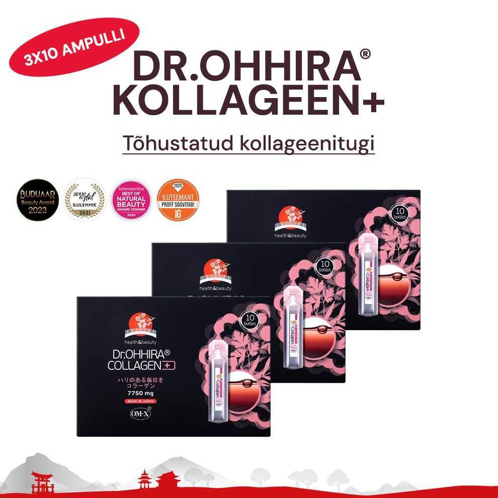 Dr.OHHIRA® KOLLAGEEN +, 3 x 10 pudelit (20 ml)