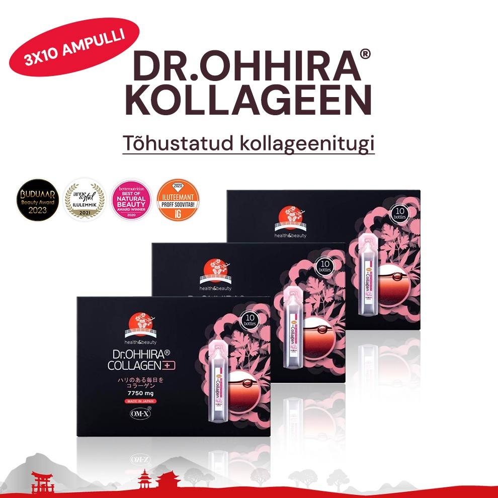 Dr.OHHIRA® KOLLAGEEN +, 3 x 10 pudelit (20 ml)