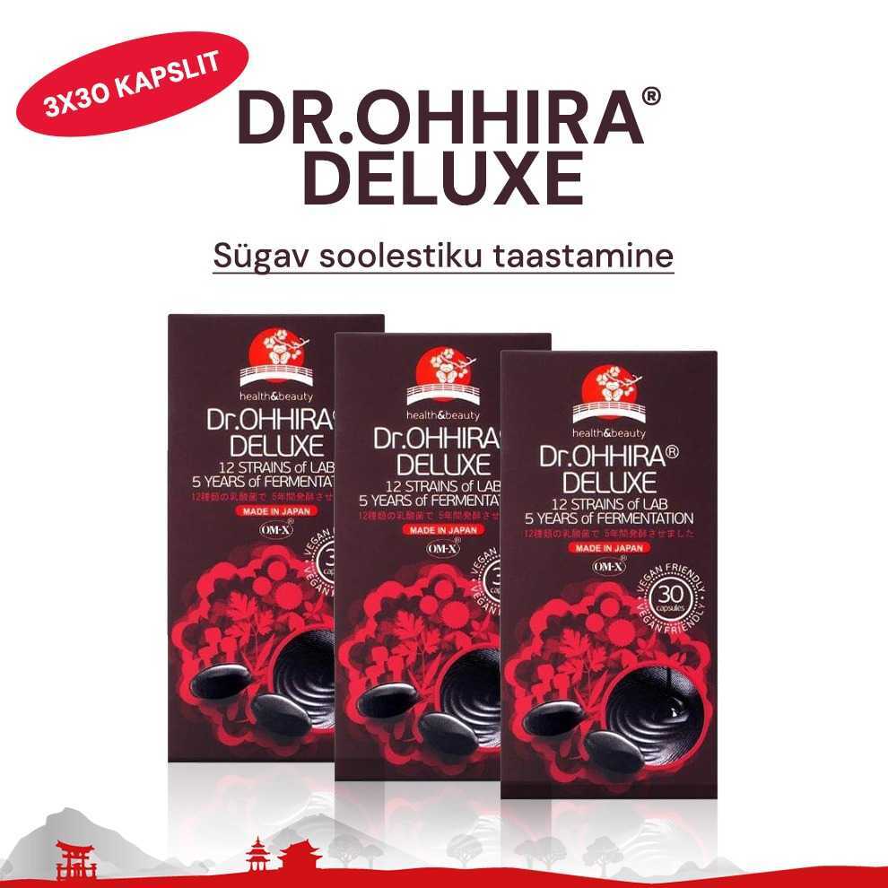 Dr.OHHIRA® DELUXE 5-AASTANE RETSEPT 12 SORDI ELUSBAKTERITEGA, 3 x 30 kapslit