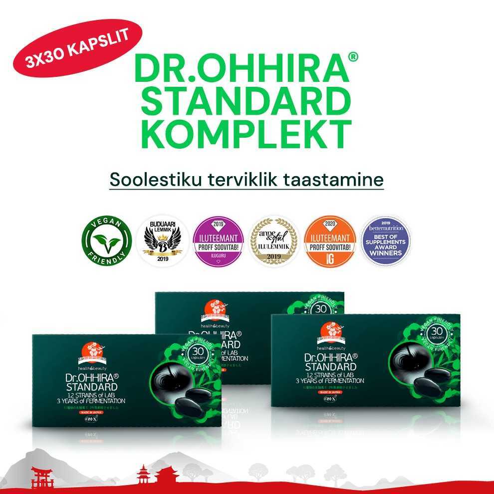 Dr.OHHIRA® STANDARD 3-AASTANE RETSEPT 12 SORDI ELUSBAKTERITEGA, 3 x 30 kapslit