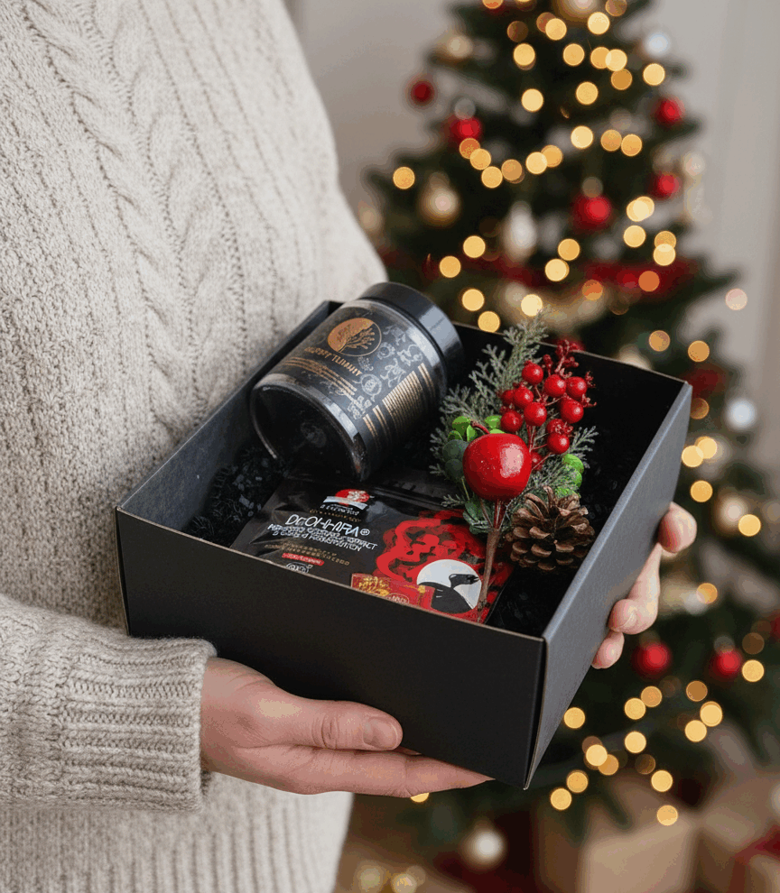 Jõulupakk "Black Stuff magus trühvel" + Dr.OHHIRA® 5-AASTANE RETSEPT FERMENTEERITUD TAIMEDE JA PIIMHAPPEBAKTERITEGA